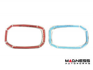 Jeep Renegade Rear Reflector Light Trim - Dark Brushed Stainless Steel (2015-2018)